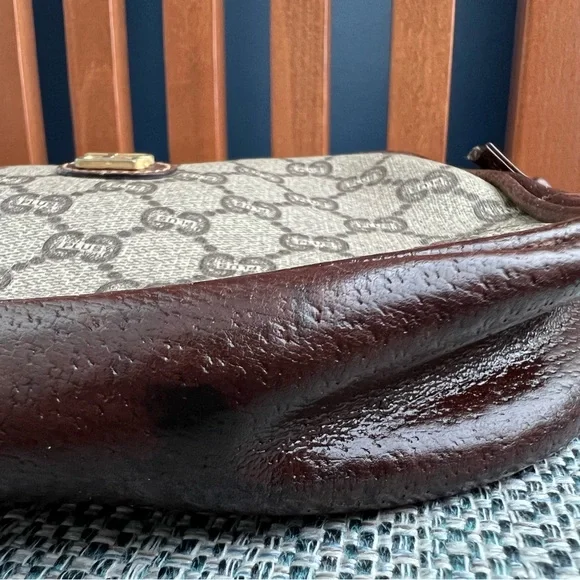 Gucci Plus Mini Tan and Brown Crossbody Bag with Iconic Monogram - Picture 8 of 16